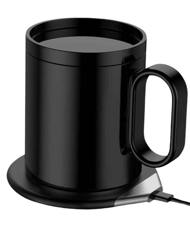 Smart mug warmer and wireless charger with a mug