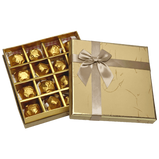 Chocolate Gift Box covered in golden foil